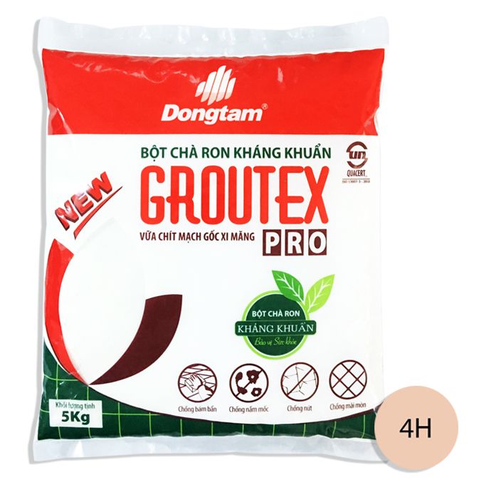 BỘT CHÀ RON KHÁNG KHUẨN GROUTEX, 5KG, GRO0004H-H+