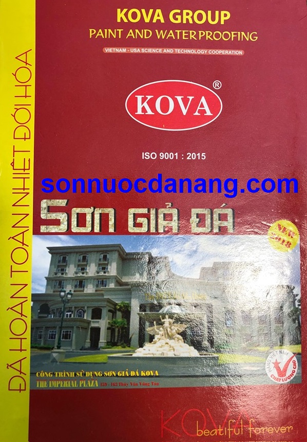 Bảng màu Sơn giả đá KOVA, PUMA tại Đà Nẵng, Hà Nội, Tp Hồ Chí Minh là 1 loại sơn tạo vẻ đẹp sang trọng cho các tòa nhà biệt thự và tạo điểm nhấn cho các công trình. Sơn giả đá Kova có độ bền màu cao trên 20 năm. Sơn được tổng hợp từ các vật liệu bằng đá và các Thickeners làm đặc là Polyurethane, hình thành các liên kết chặt chẽ với dẫn xuất Silicon. Sơn giả đá vô cùng đa dạng về chủng loại, sử dụng cho cả trong nhà và ngoài trời.