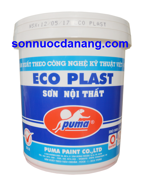 Sơn nội thất Puma Eco Plast tại Đà Nẵng, Hồ Chí Minh, Hà Nội Là loại sơn hệ Acrylic phủ trong nhà,đã hoàn toàn nhiệt đới hóa,rất phù hợp với khí hậu nóng ẩm của Việt Nam. Dùng để sơn phủ trang trí trong nhà,sau khi đã làm phẳng tường bằng mastic PUMA (dẻo/bột),phù hợp với nhiều loại bề mặt của tất cả các công trình xây dựng dân dụng và công nghiệp