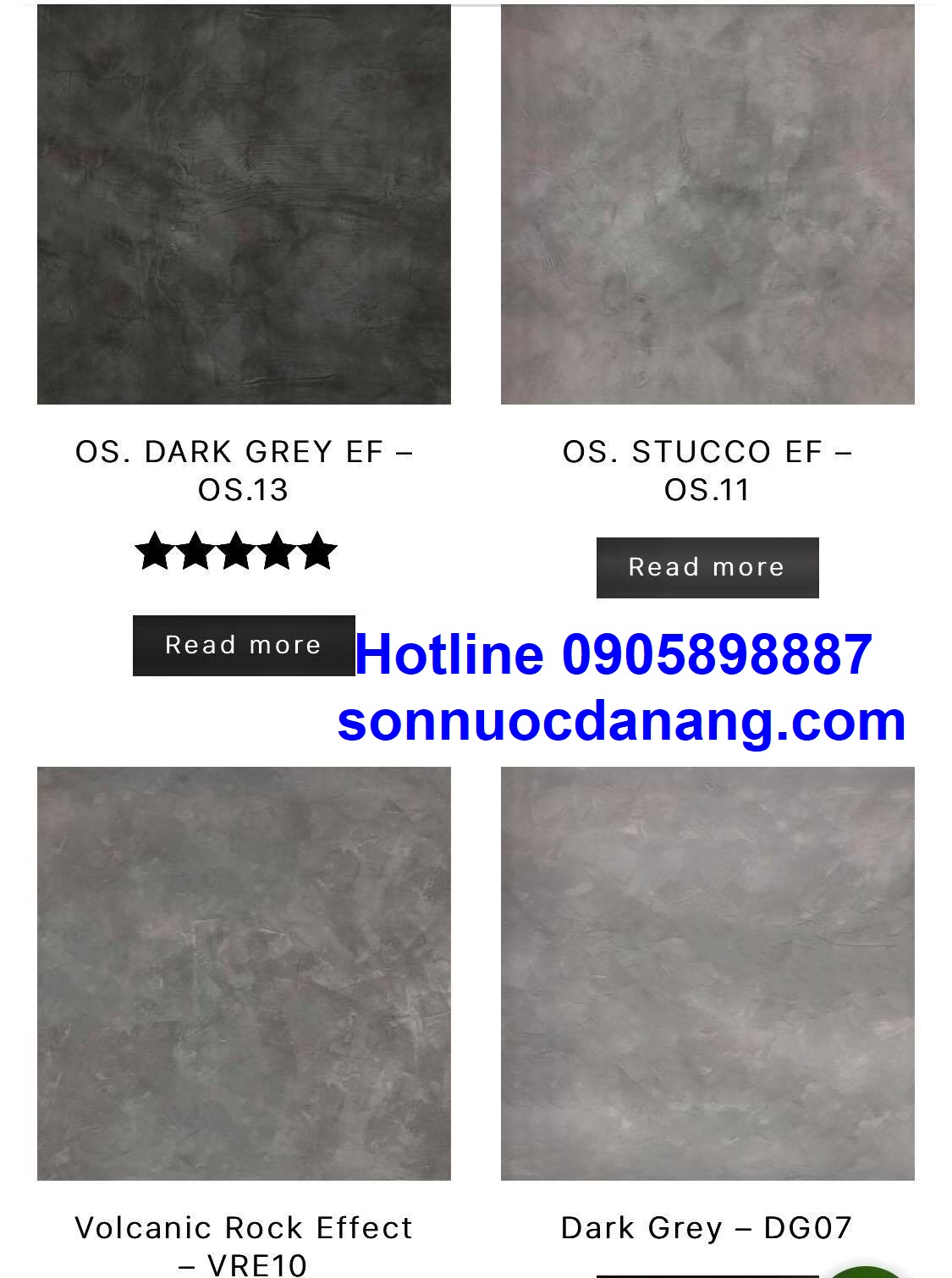 Bảng màu sơn giả bê tông hiệu ứng